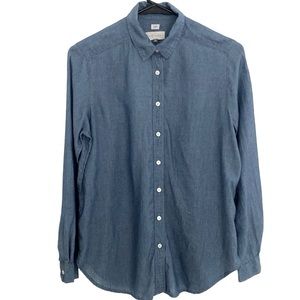 Ann Taylor Loft The Softened Shirt Chambray Long-sleeved Button-down Top